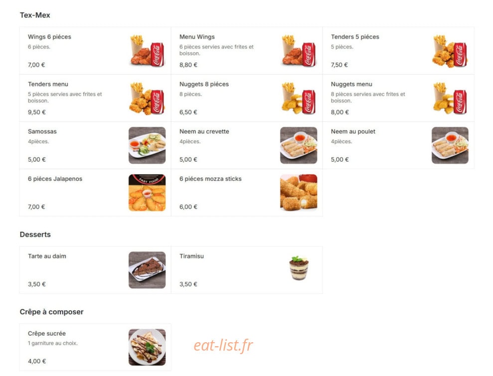 BN Tacos — carte page 6