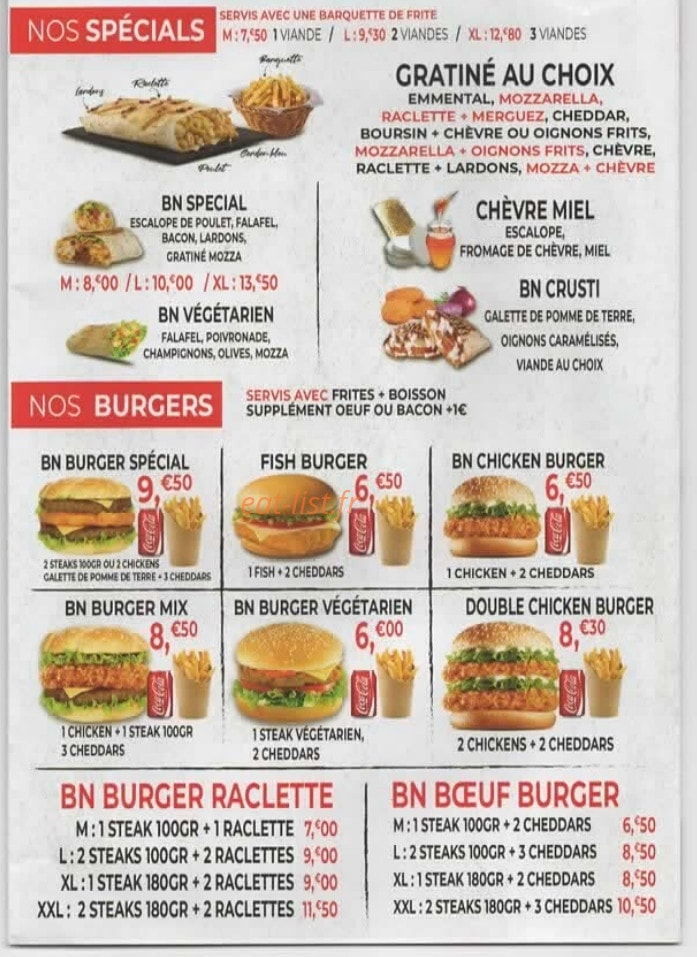 BN Tacos — carte page 2