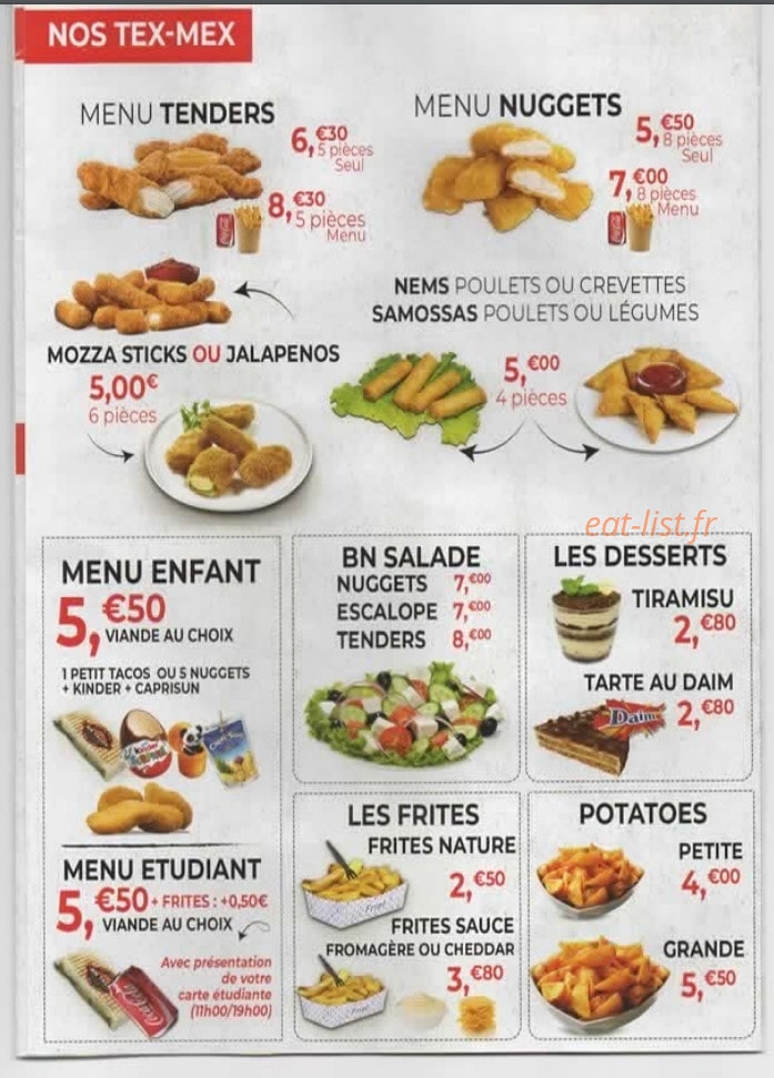 BN Tacos — carte page 4