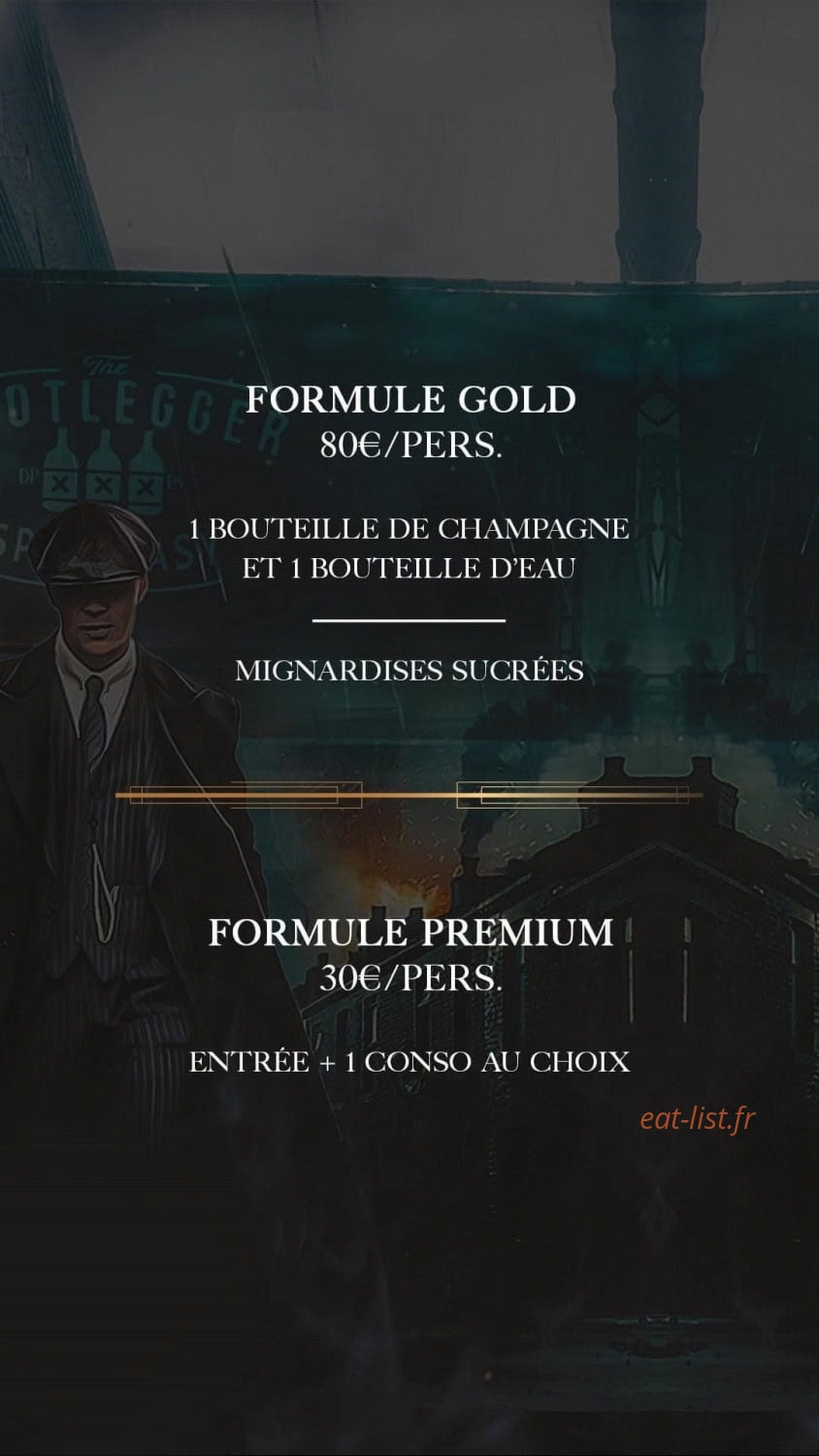 Bootlegger Ness Speakeasy — carte page 1
