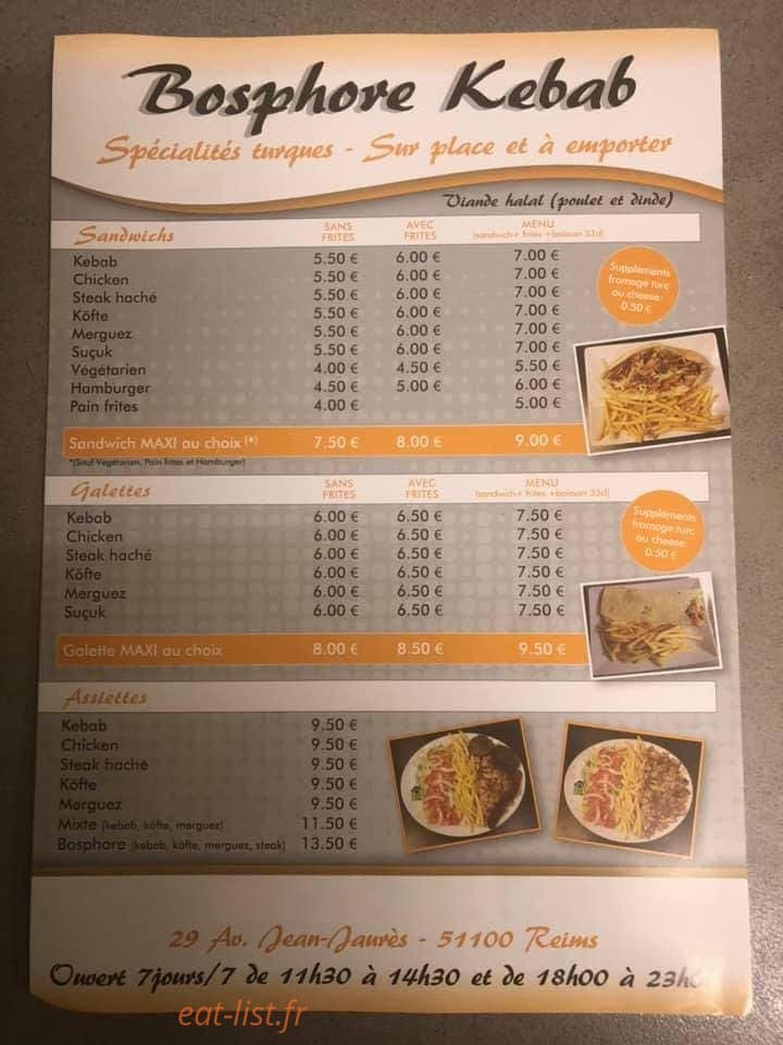 Bosphore Kebab — carte page 2