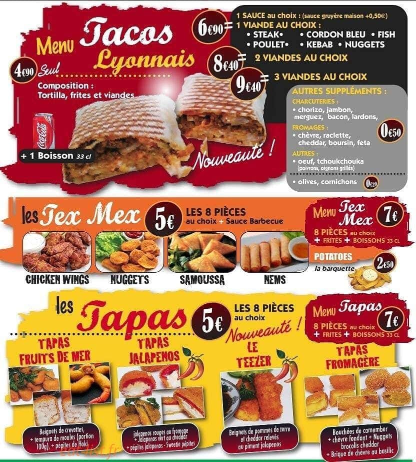 Burger And Chips — carte page 1