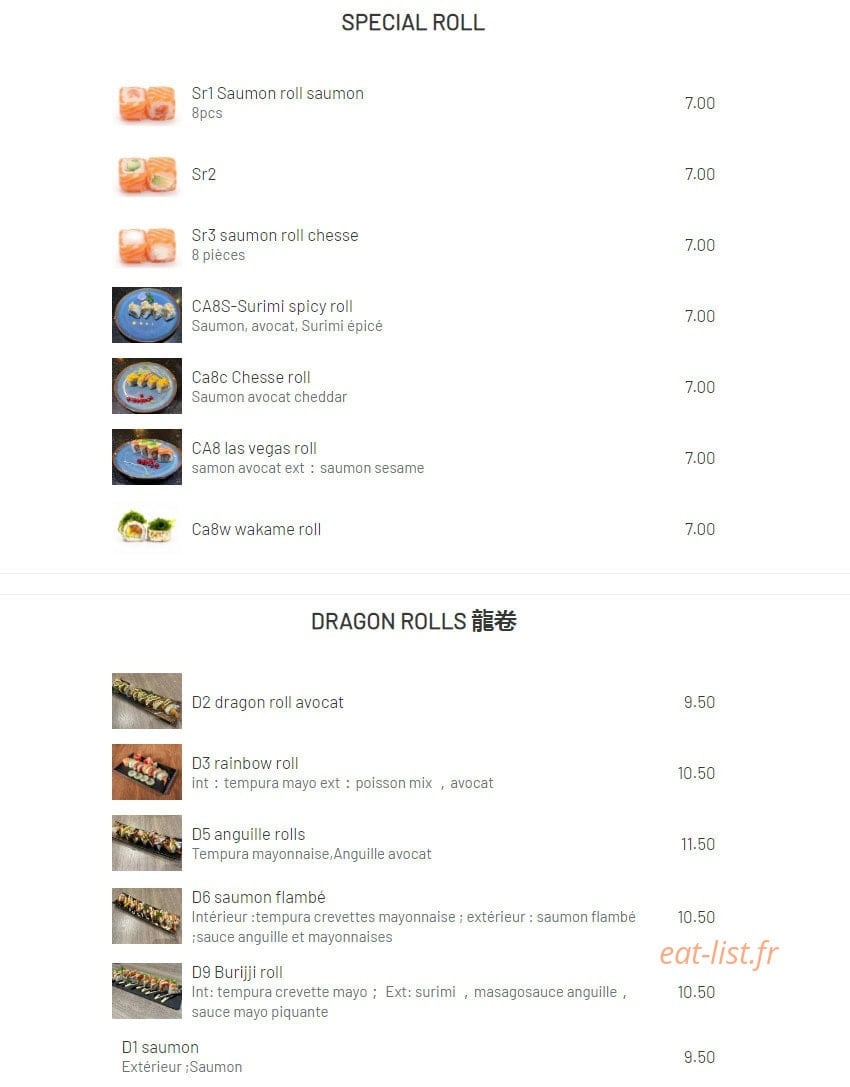 Burijji — carte page 8