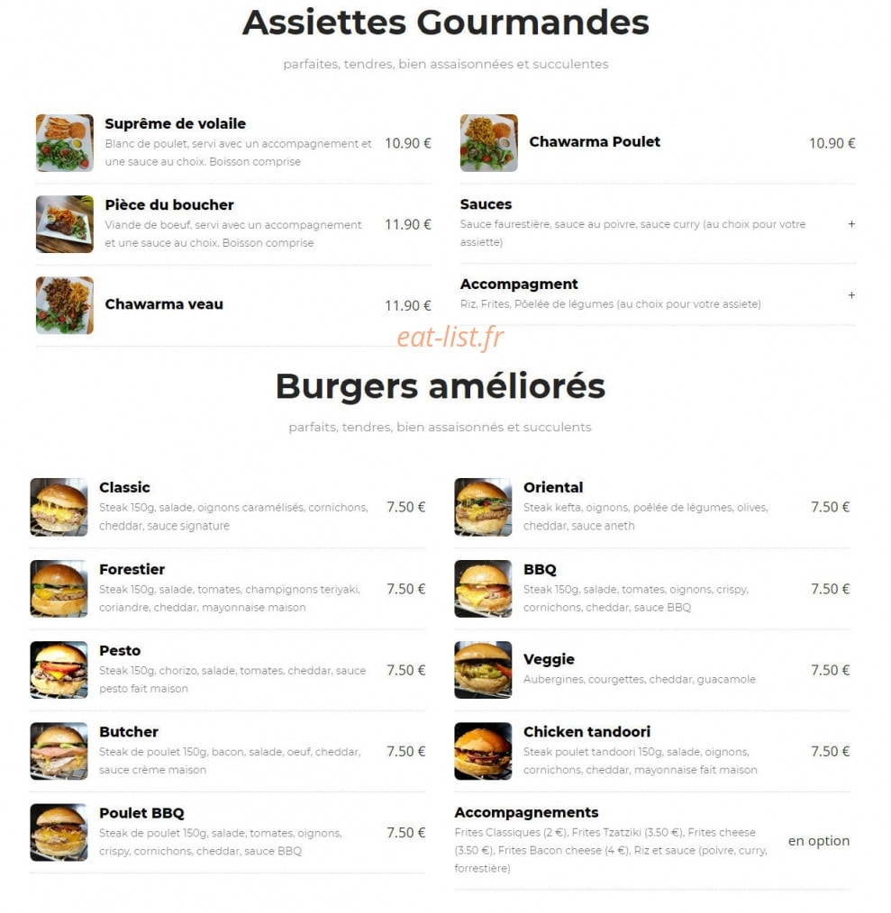 Butcher — carte page 1