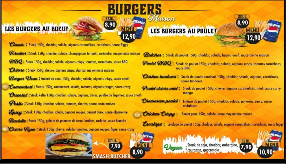 Butcher — carte page 1