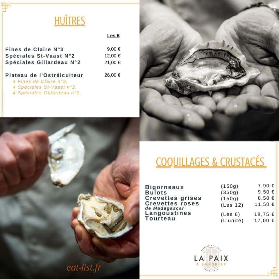 Café de la Paix — carte page 9