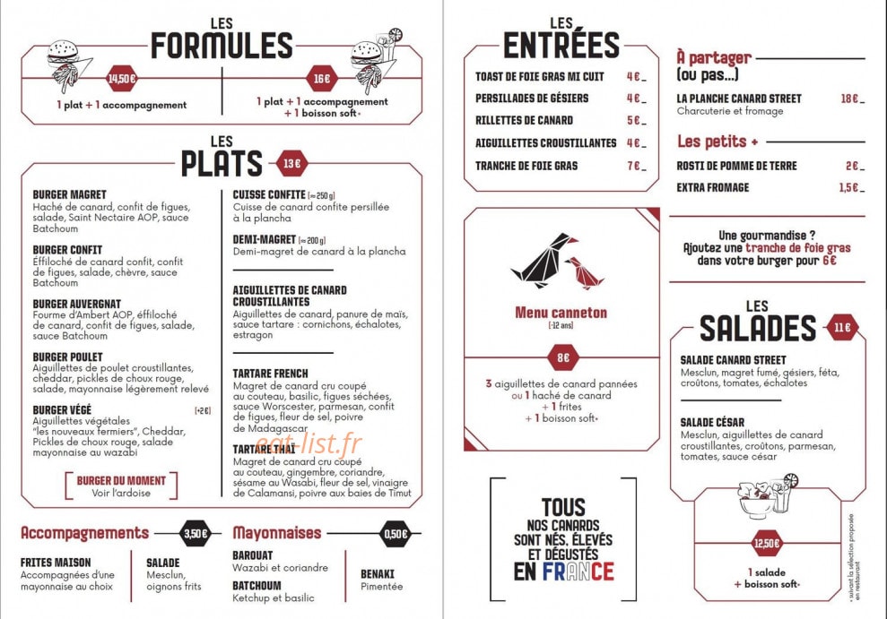 Canard Street — carte page 1
