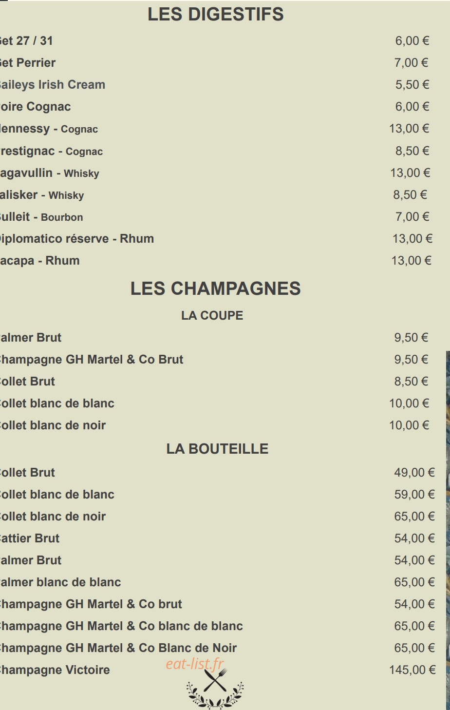 Chez Armand — carte page 7