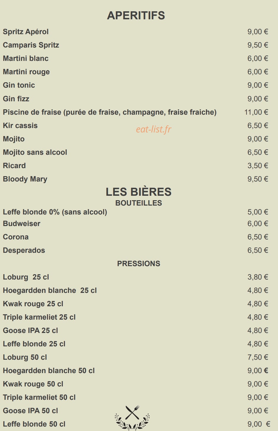 Chez Armand — carte page 6