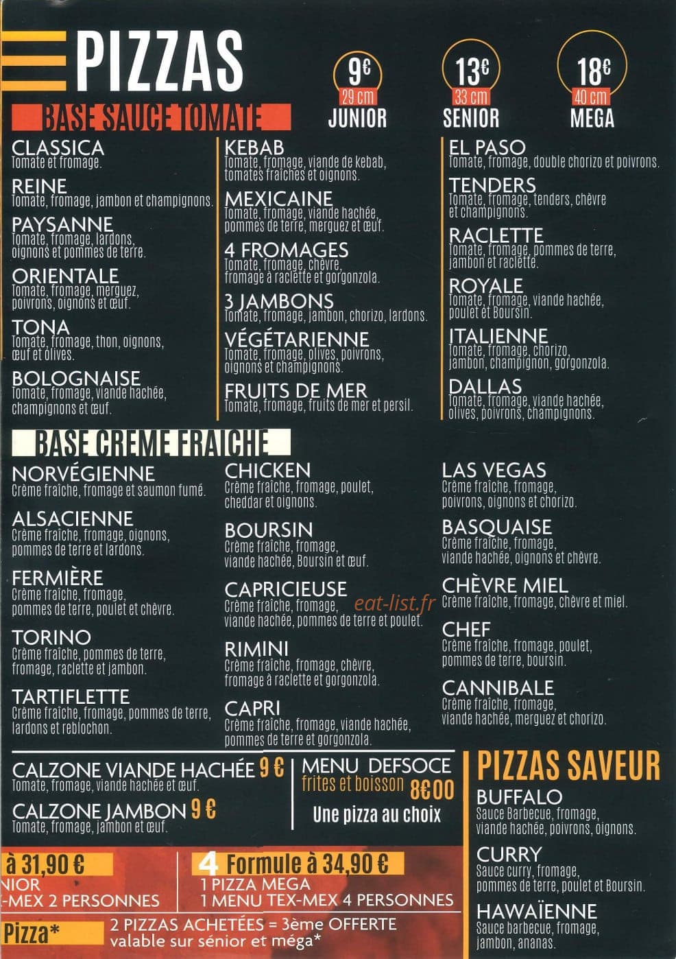 Chicken Food — carte page 1