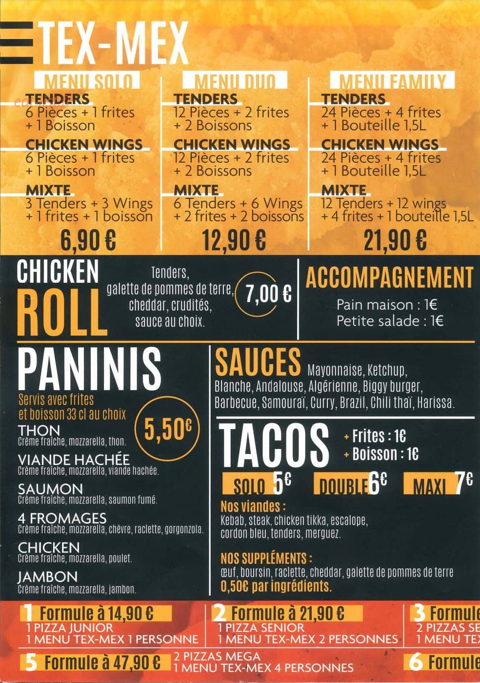 Chicken Food — carte page 3