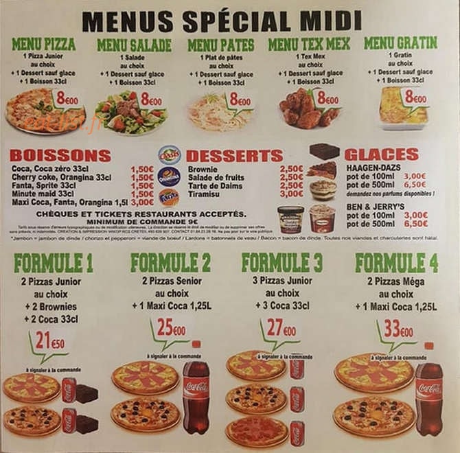 Comédia Pizza — carte page 6