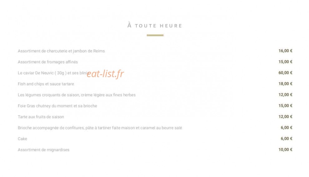 Continental Restaurant — carte page 4