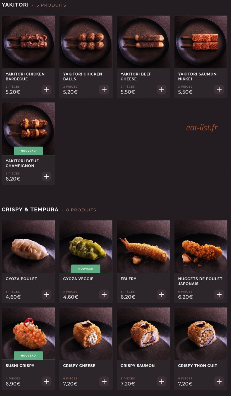 Côté Sushi — carte page 5