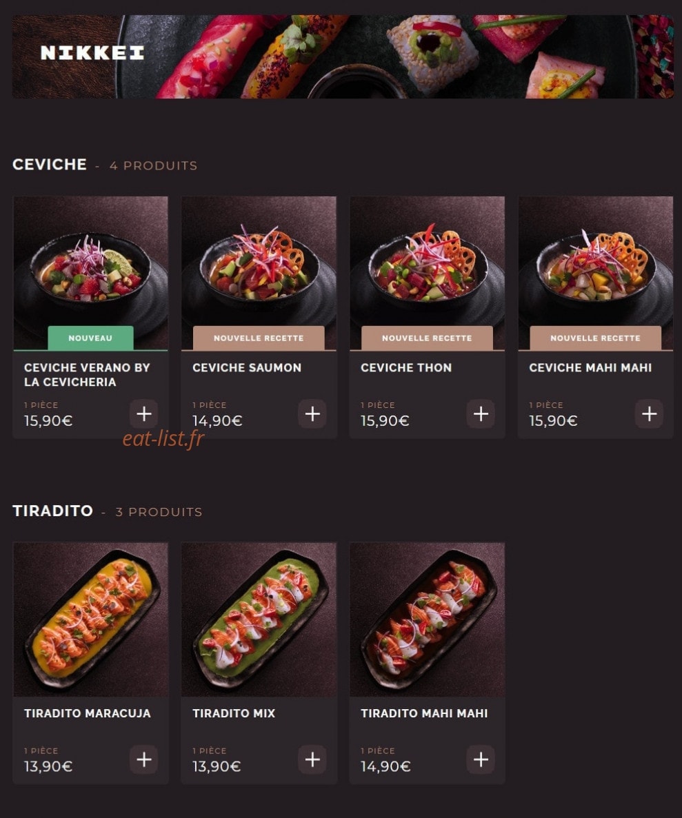 Côté Sushi — carte page 3