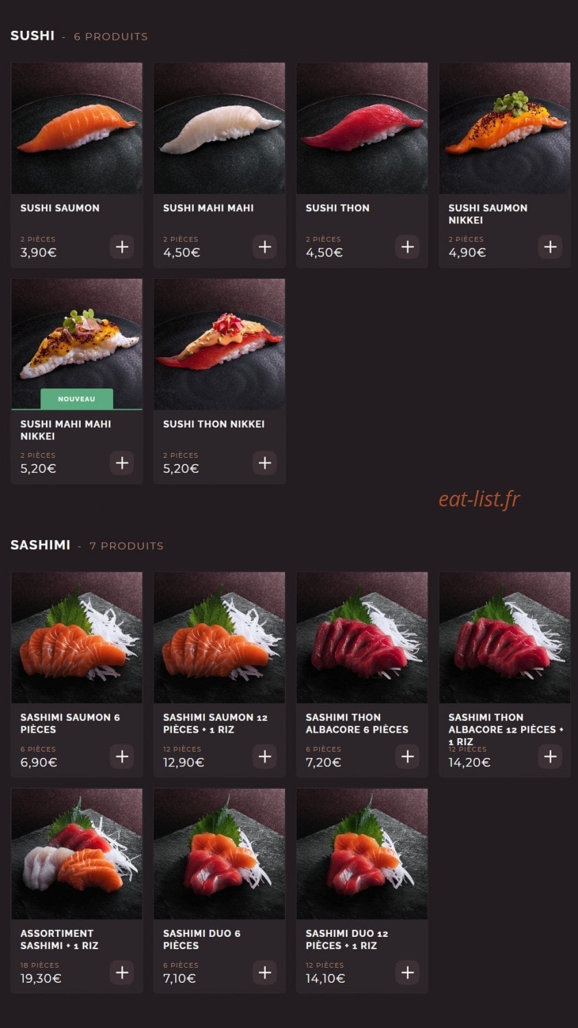 Côté Sushi — carte page 7