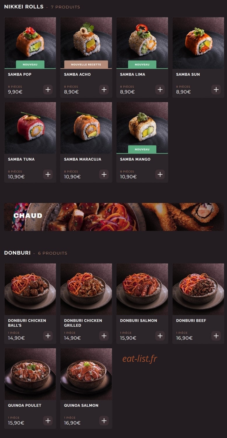 Côté Sushi — carte page 4