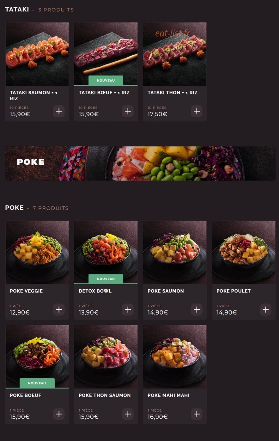 Côté Sushi — carte page 8