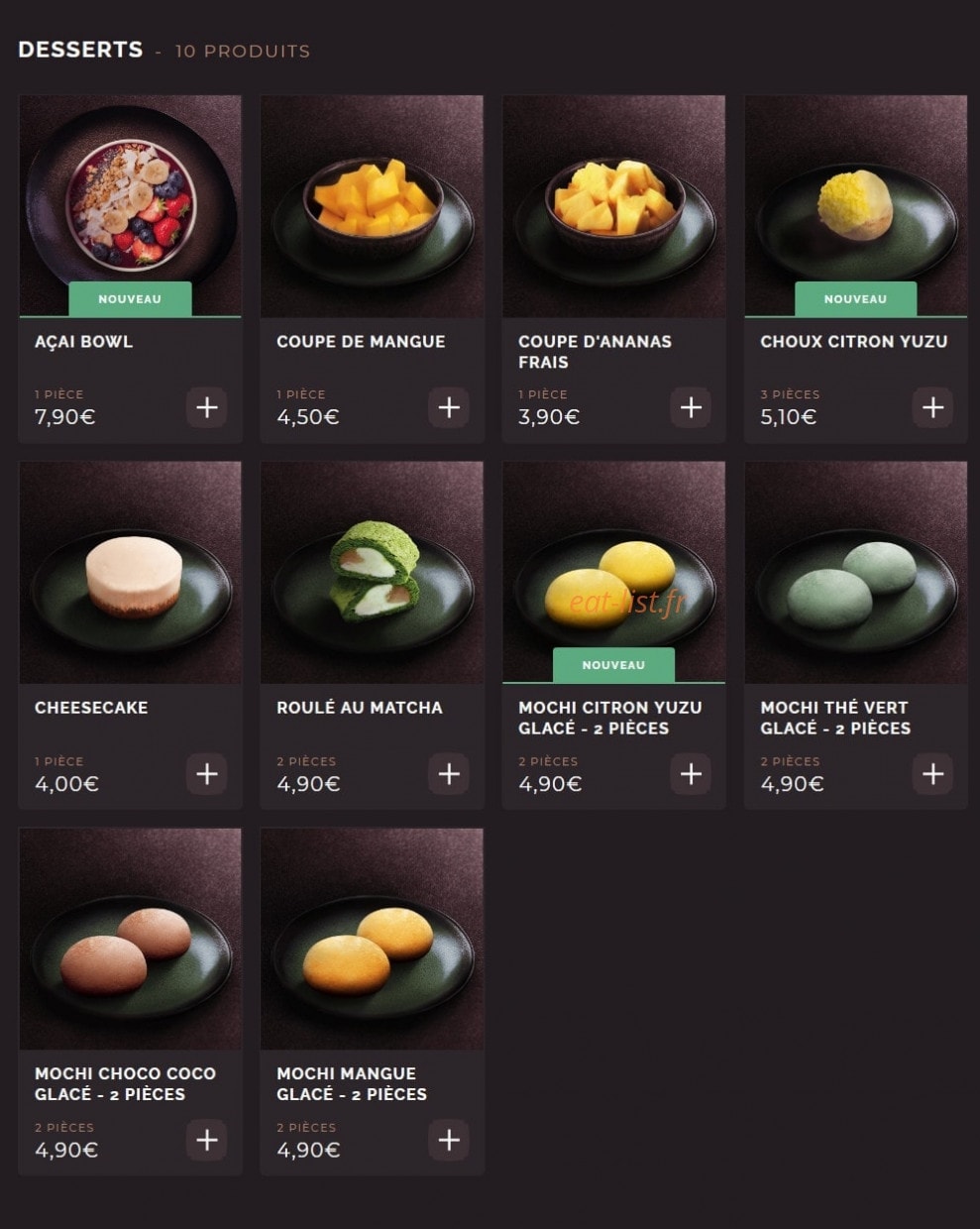 Côté Sushi — carte page 11