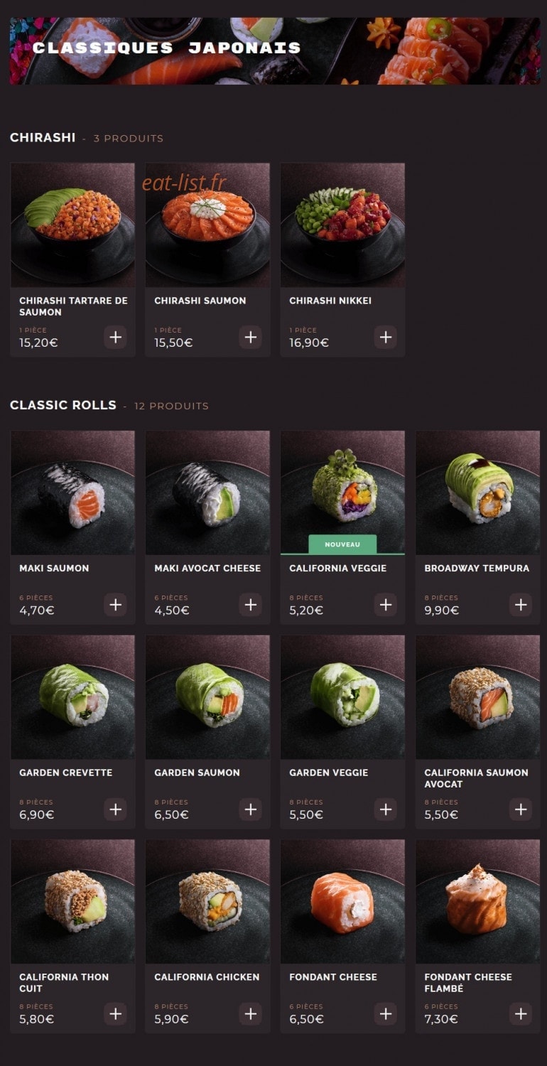 Côté Sushi — carte page 6