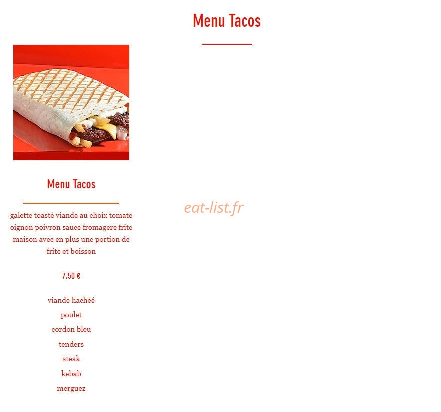 Croc Meal — carte page 5