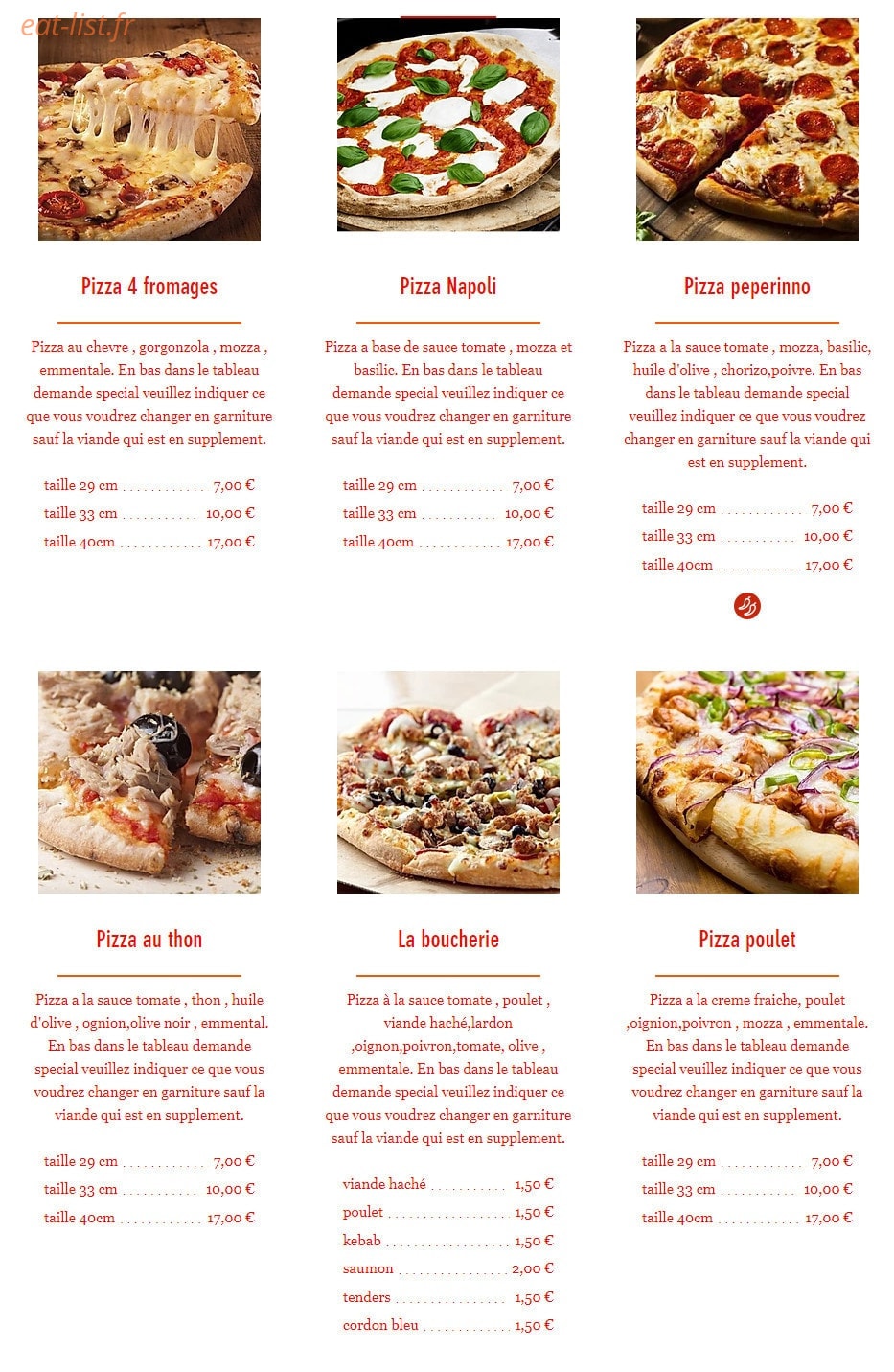 Croc Meal — carte page 2