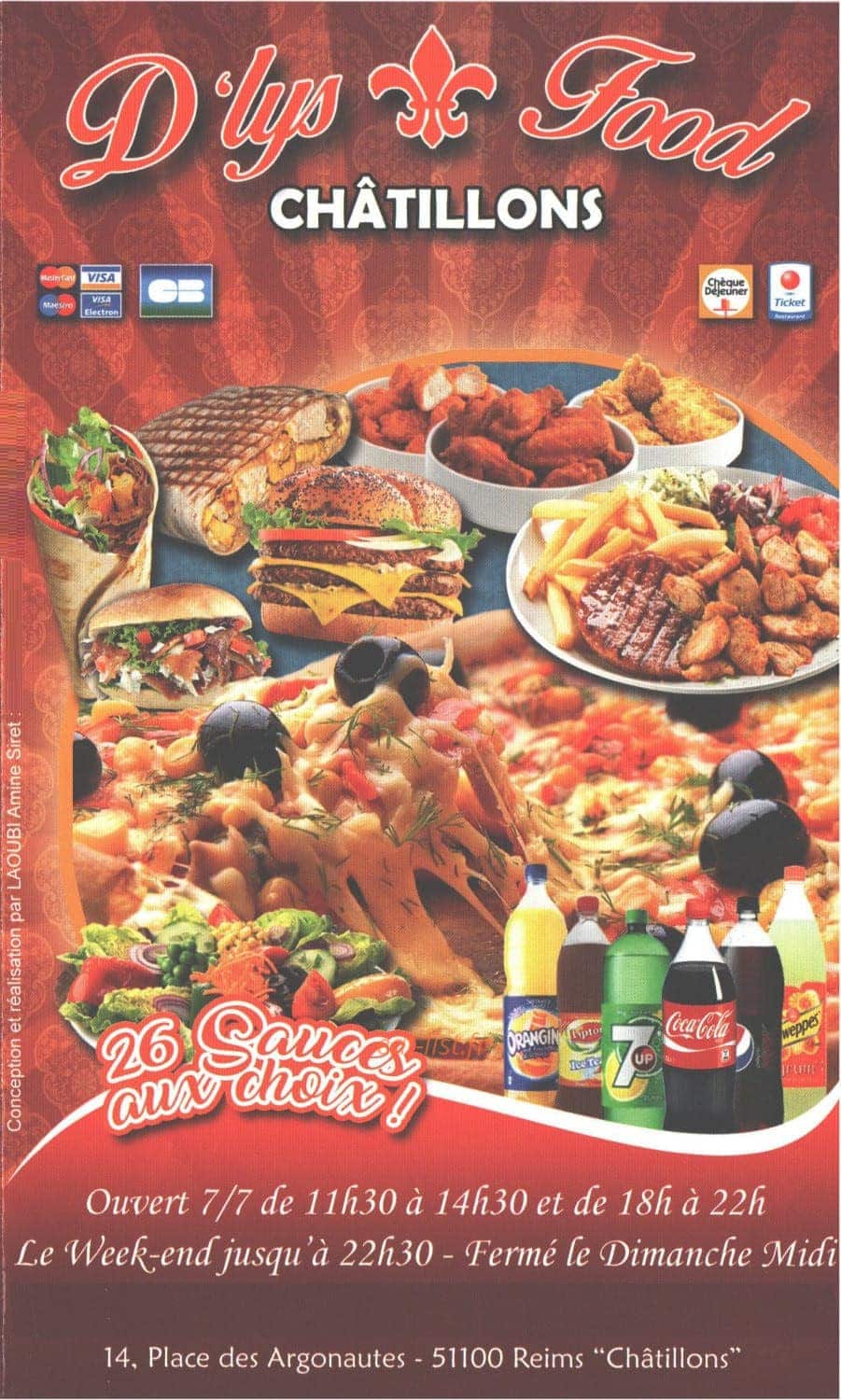 D'lys Food — carte page 1