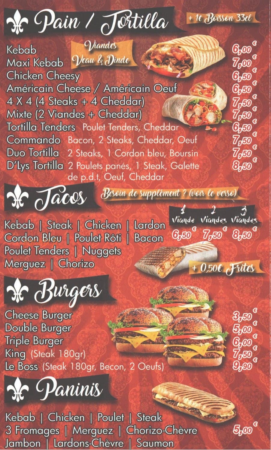 D'lys Food — carte page 4