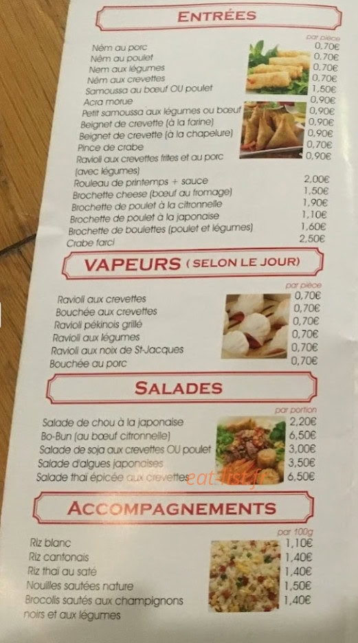 Délices D'Asie — carte page 2