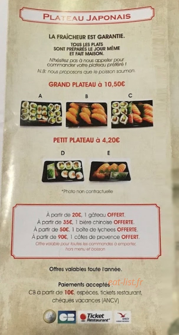 Délices D'Asie — carte page 4
