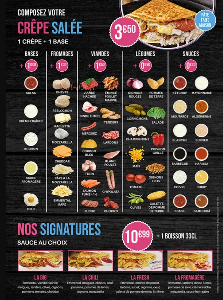Eat Crêpes — carte page 4