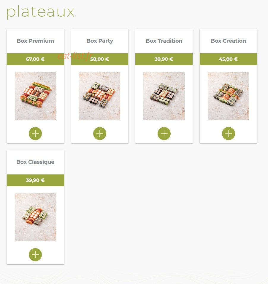 Eat sushi — carte page 4