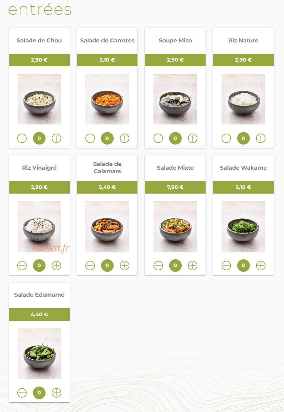 Eat sushi — carte page 5