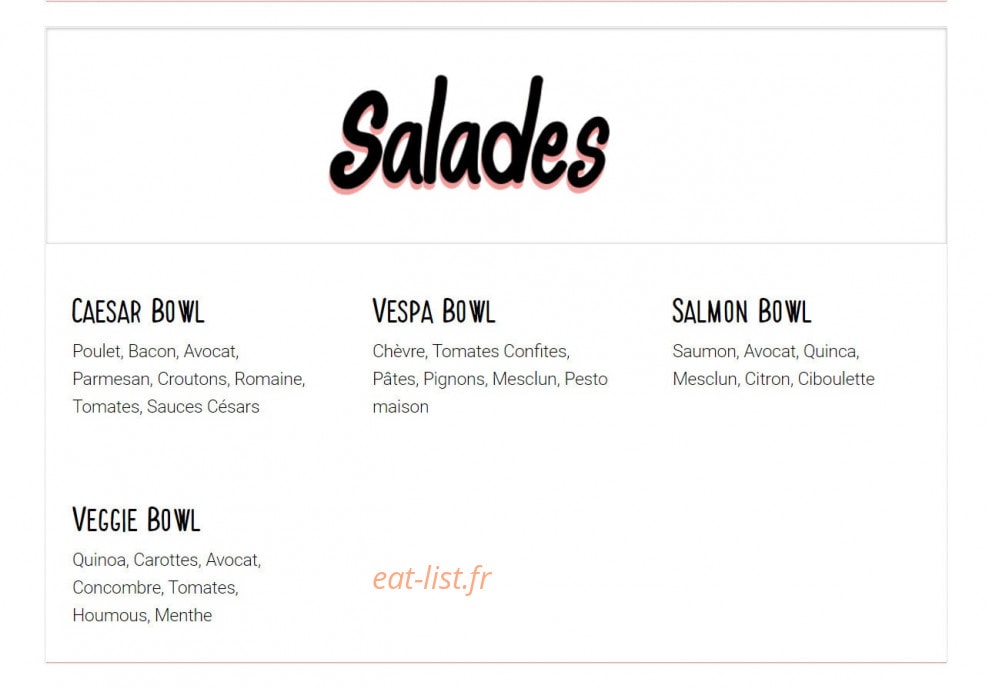 Emilie's — carte page 3
