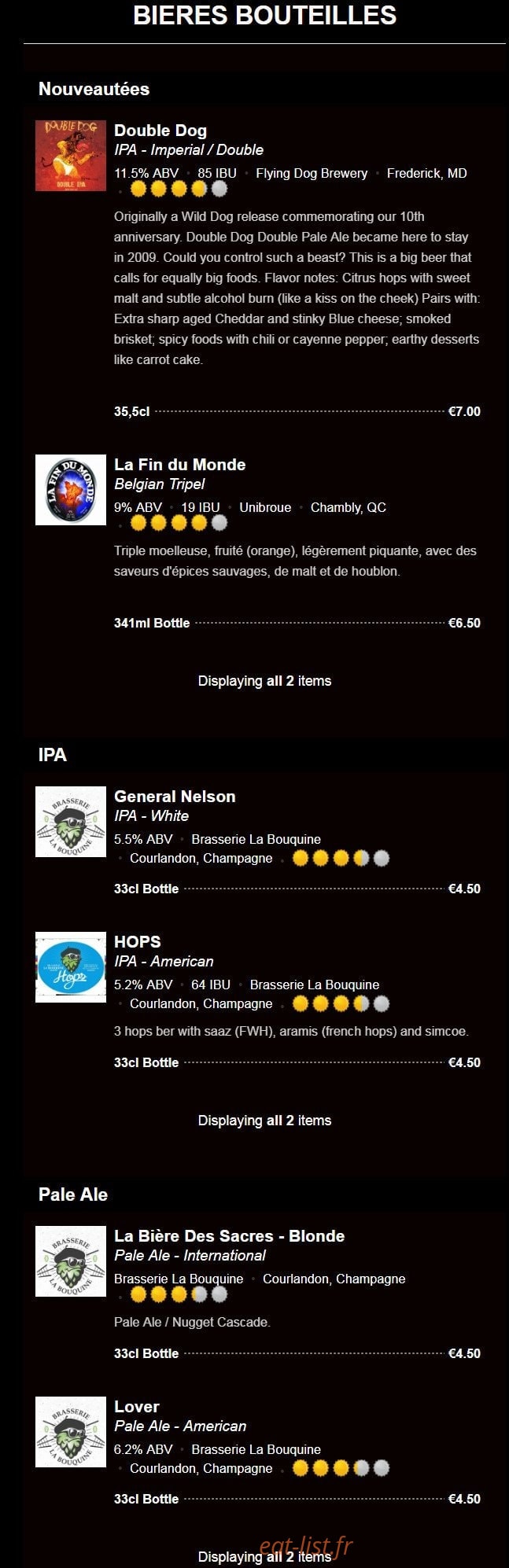 Gin Pamp — carte page 5