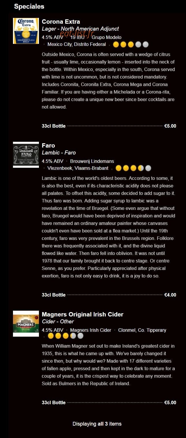 Gin Pamp — carte page 11