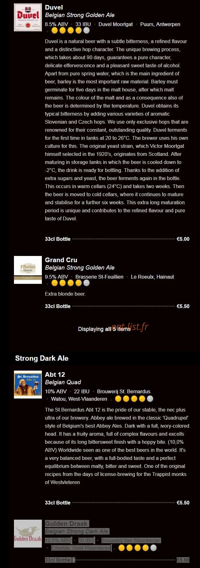 Gin Pamp — carte page 9