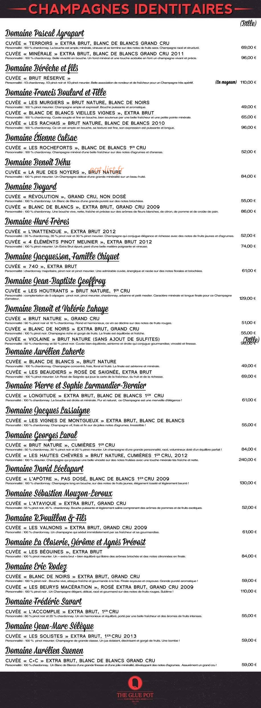 Glue Pot The — carte page 1