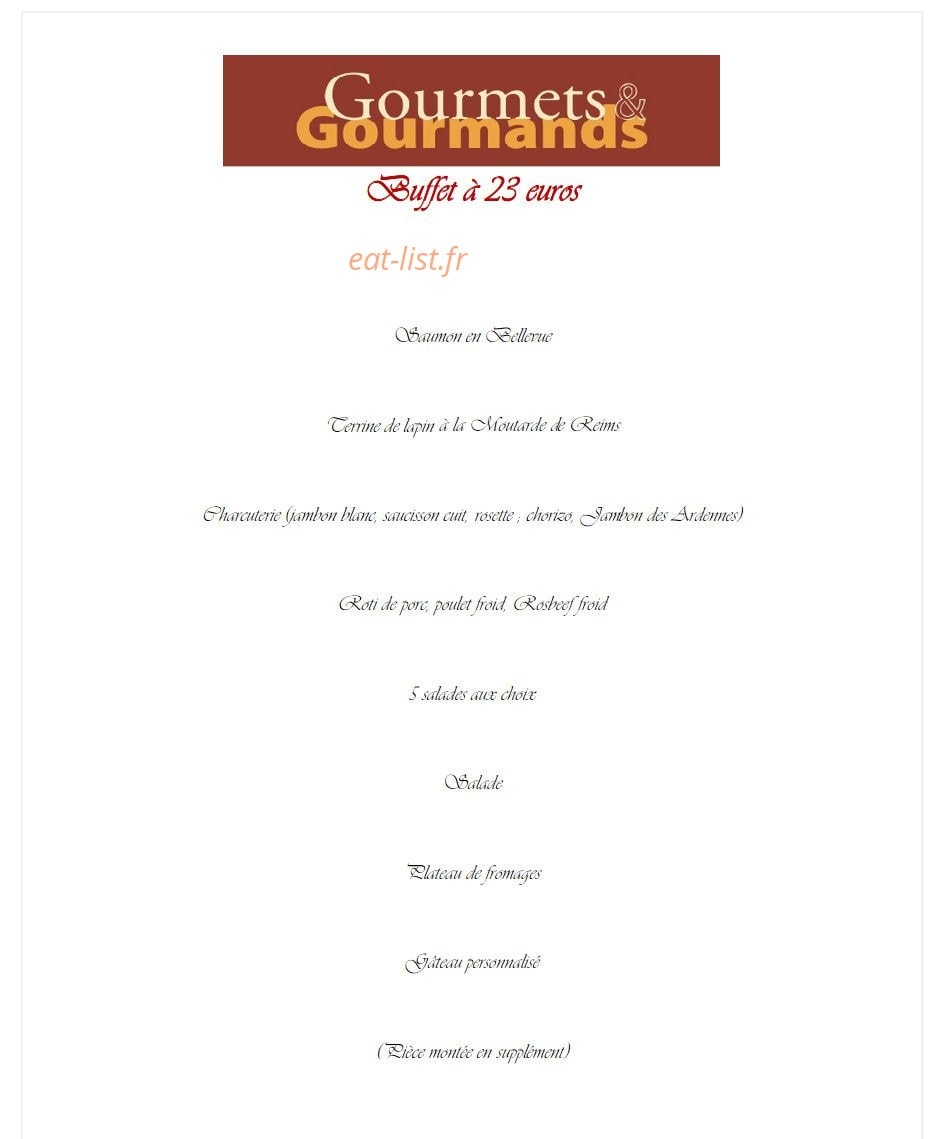 Gourmets et Gourmands — carte page 6
