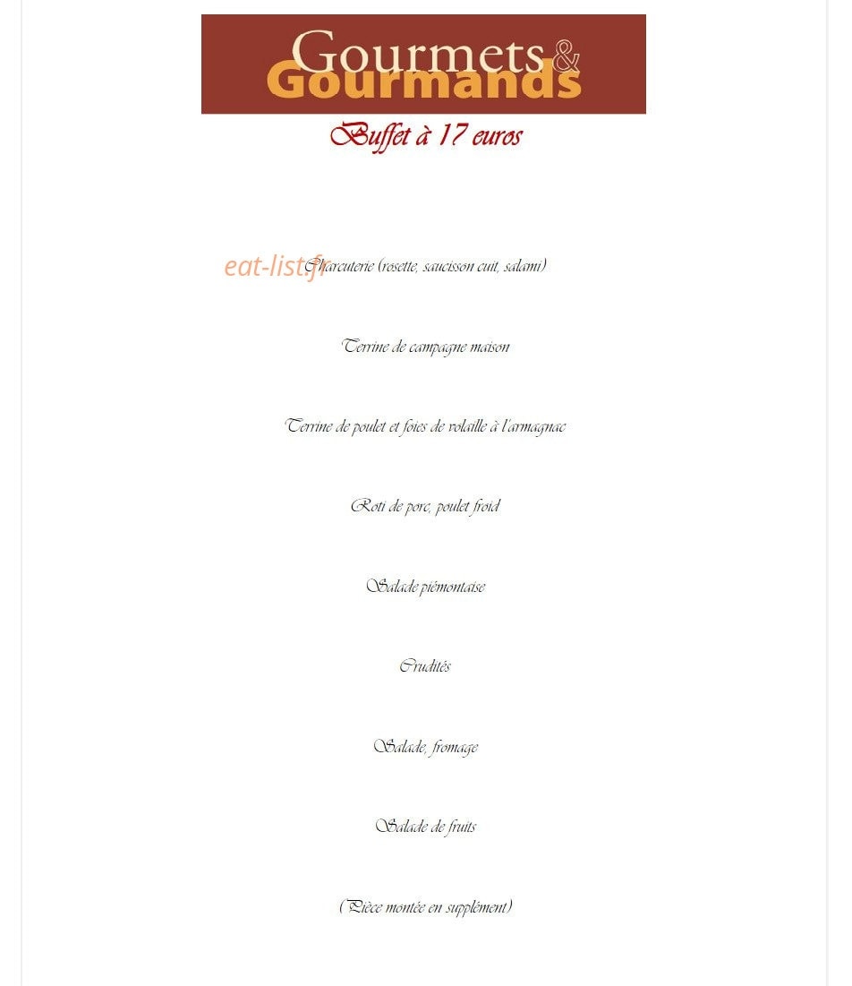 Gourmets et Gourmands — carte page 5