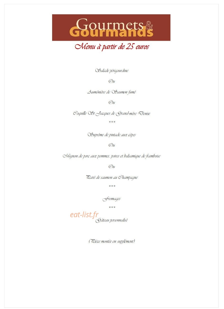 Gourmets et Gourmands — carte page 12