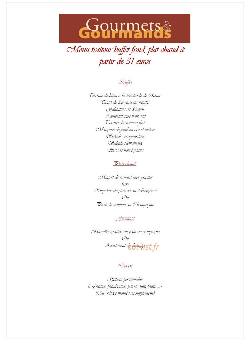 Gourmets et Gourmands — carte page 11