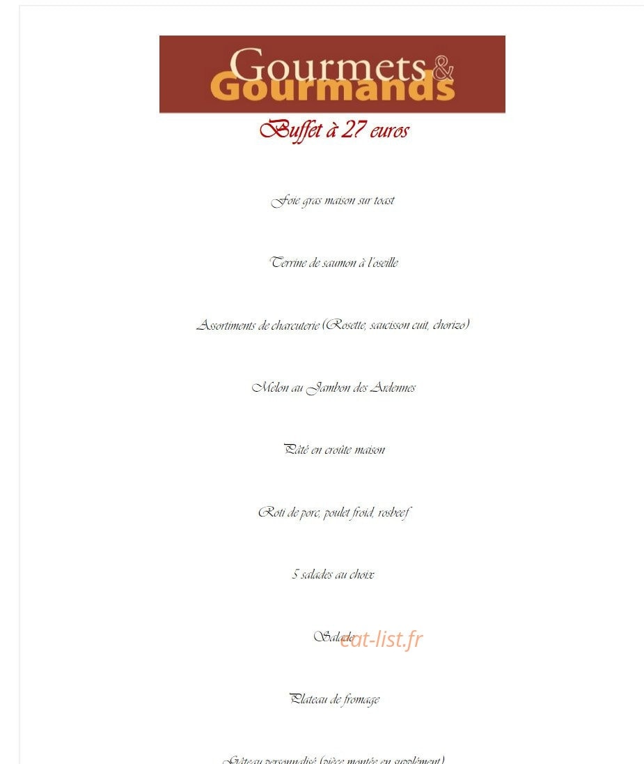 Gourmets et Gourmands — carte page 7