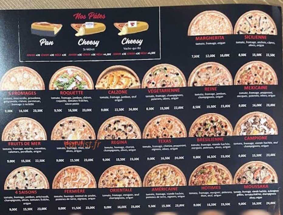 Hotimes Pizza — carte page 2
