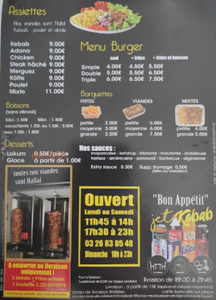 Jet Kebab — carte page 2