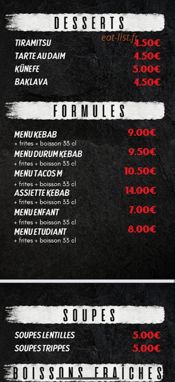 Kebab Doner Ibo51 — carte page 3