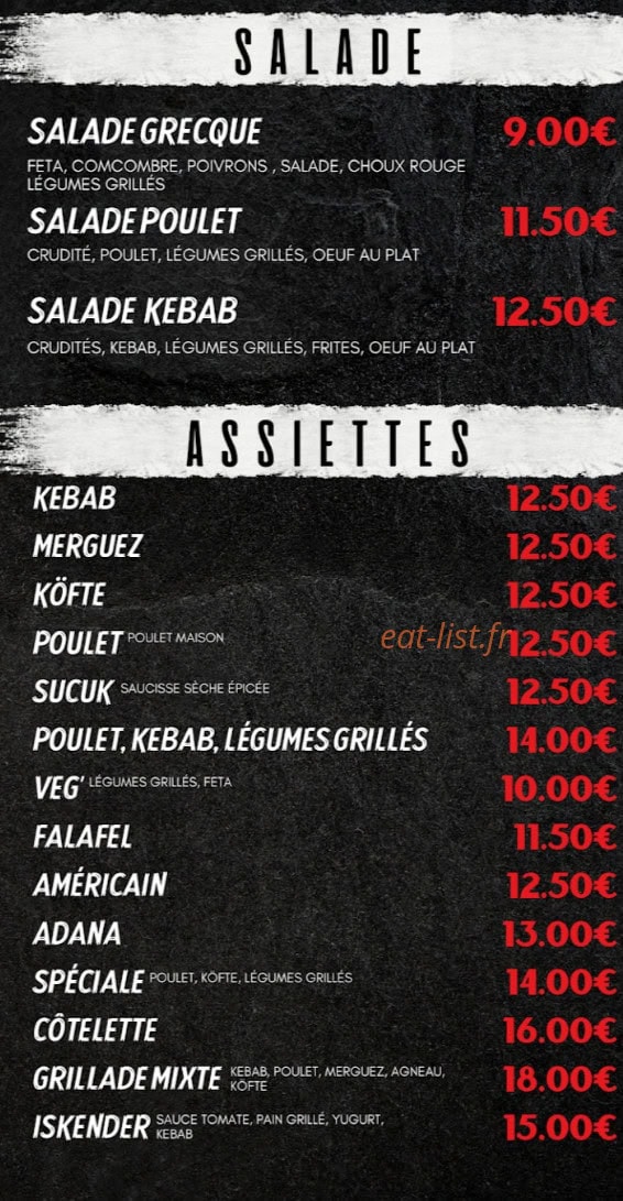 Kebab Doner Ibo51 — carte page 1