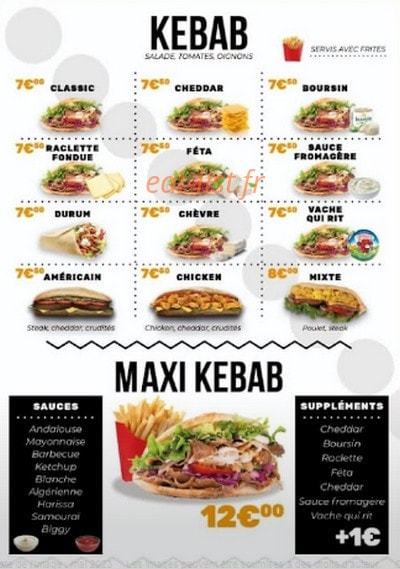 Kebab korner — carte page 5
