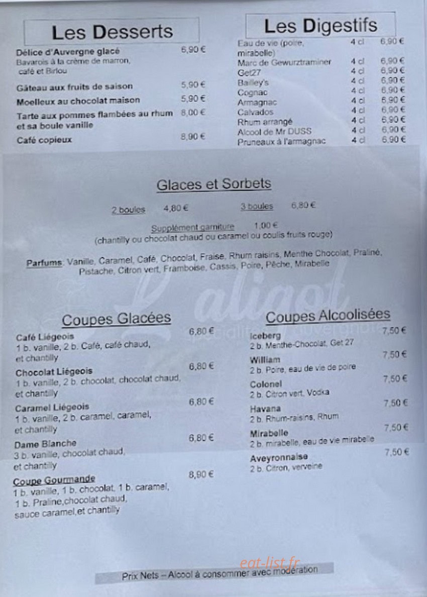 L'aligot — carte page 2