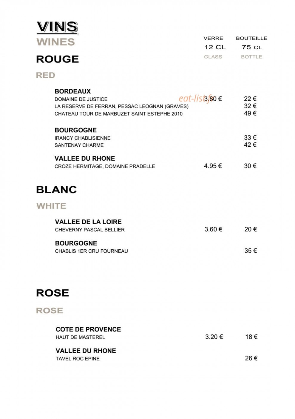 L'Effervescence — carte page 6